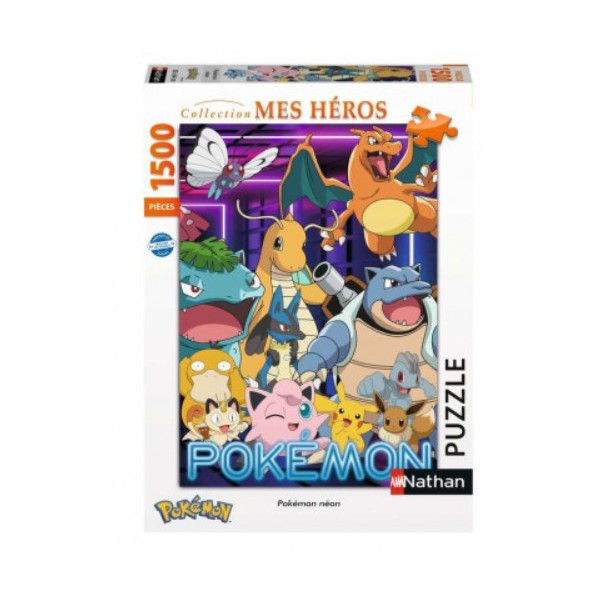 Puzzle Pokémon - Mes héros - 1500 pièces